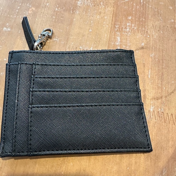 Steve Madden NEW French Wallet Wristlet Money Holder Vegan NWT BLACK GOLD Gift! - Picture 2 of 3